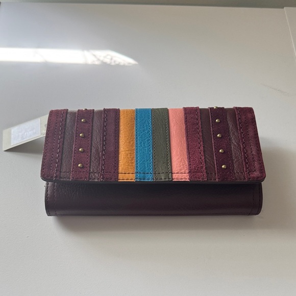 Fossil Women's Multicolor Striped Wallet - Picture 1 of 7